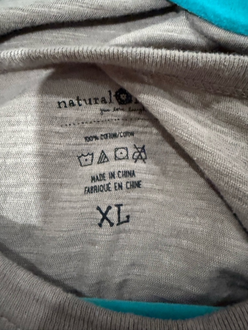 Natural Life oversized cotton doodle long sleeve t-shirt in ash XL - Picture 7 of 8